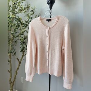 J. Crew Supersoft Yarn Ribbed Jeweled Button Front Cardigan
